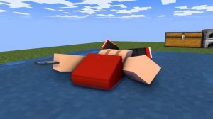 Остался вместе с девушками в мире с одним блоком в Майнкрафте, анимация