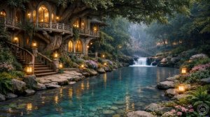 Шепот бирюзового ручья | Эльфийская музыка: арфа и флейта | Для отдыха и чтения