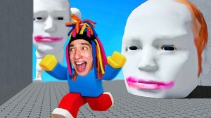 КИТАЙКА И ПОБЕГ ОТ БЕГУЩЕЙ ГОЛОВЫ В ROBLOX!
