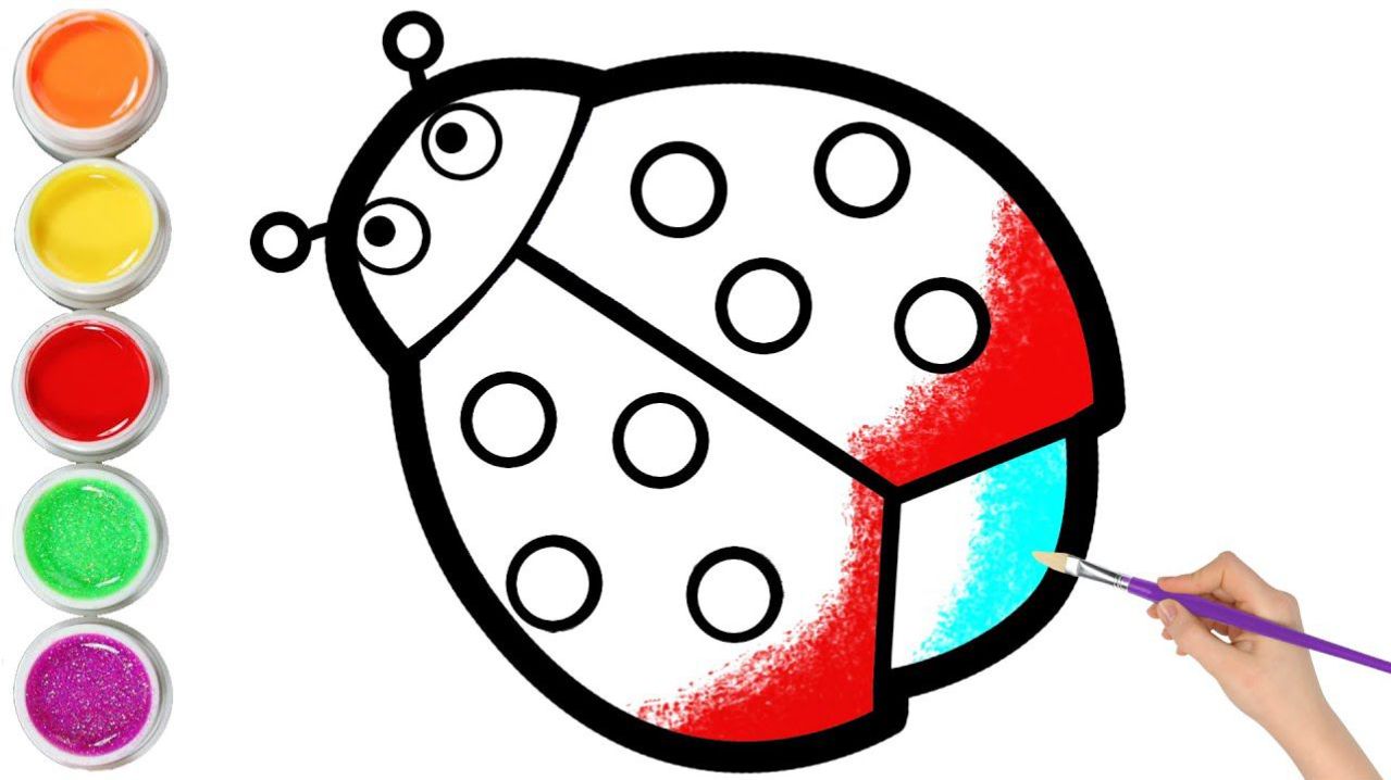 Мультик для детей-Рисование БОЖЬЕЙ КОРОВКИ для детей/Как нарисовать БОЖЬЮ КОРОВКУ