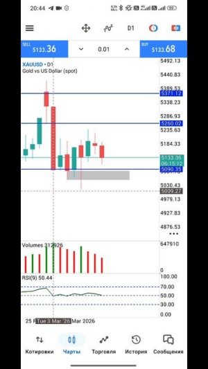 Золото Форекс на 13.03.2026