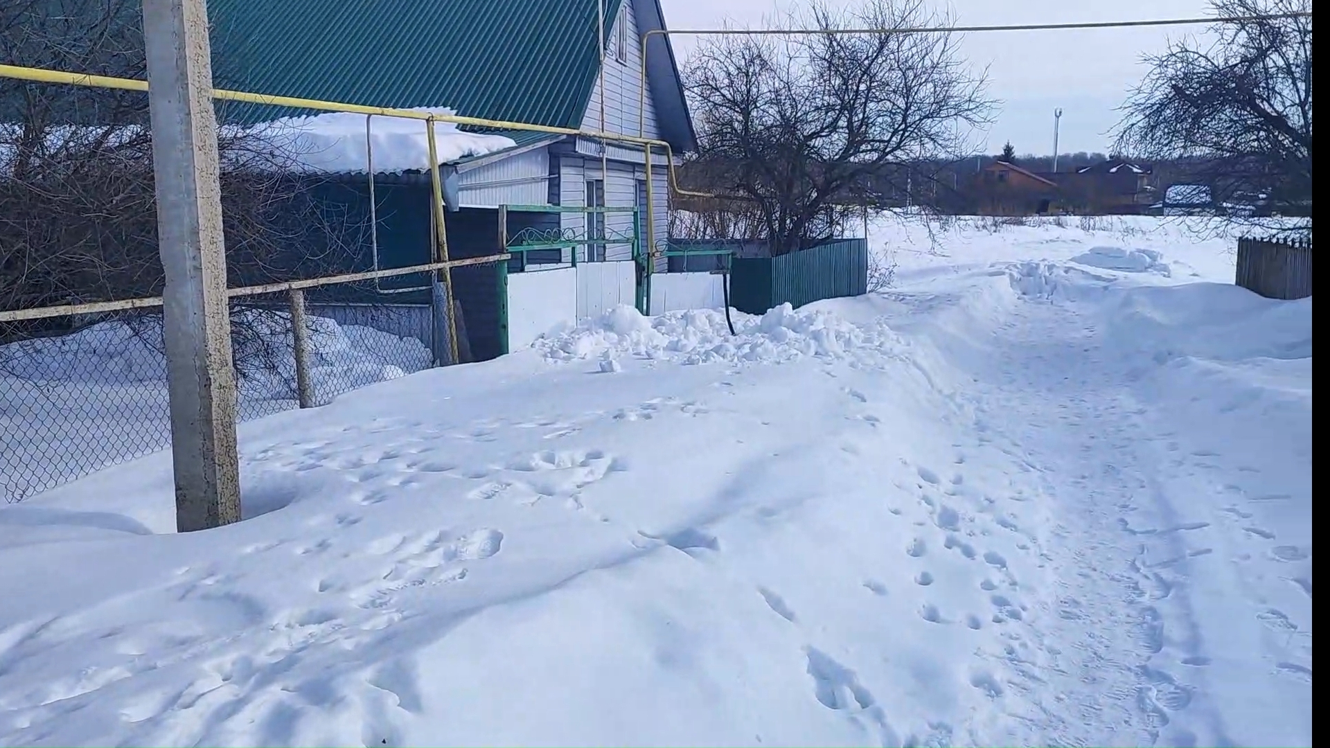 Продается Дом недалеко от Кириц и реки Прони в Рязанской области. Видео зима март 26.