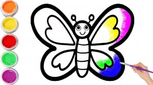 Мультик для детей-Рисование БАБОЧКИ для детей/Как нарисовать БАБОЧКУ для детей