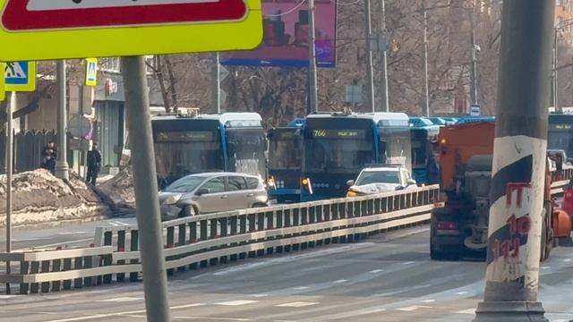 ДТП (Перекрыли всю Полосу Москва)Полиция