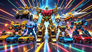 Эпично! Золотая Команда Трансформеров — Сборка Супер-Роботов 😍