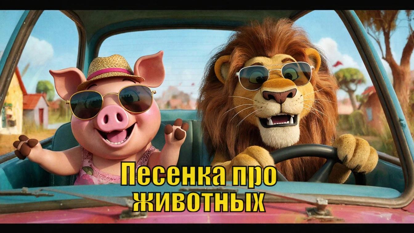 Песенка - про животных - мультик для детей.