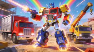 Крутейшая Трансформация! Грузовик-Фургон и Подъёмный Кран в Роботов 😍