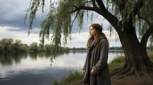 Наклонилась ивушка