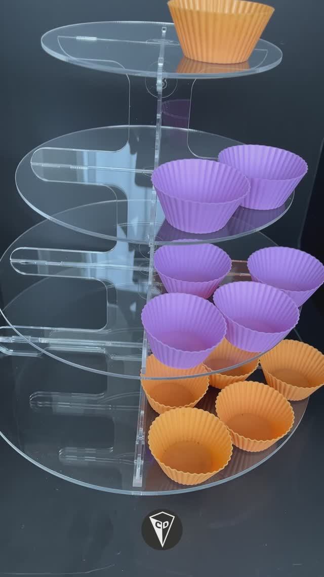 Прозрачная 4-х ярусная этажерка