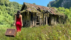 Женщина ремонтирует полуразрушенный дом. Вдохновляющая история. Бушкрафт