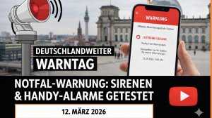 жизнь в Германии 🇩🇪. Внимание! Тест системы оповещения 12.03.2026: как не запаниковать