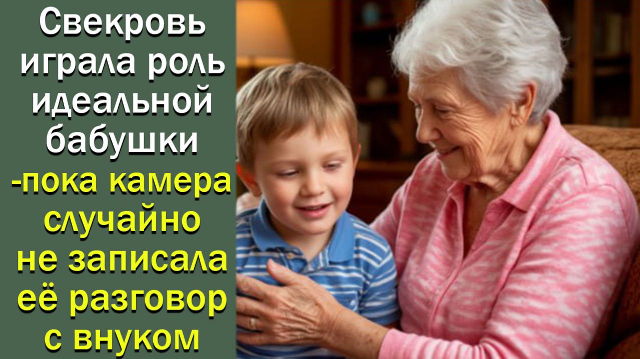 Свекровь играла роль идеальной бабушки,  пока камера случайно не записала её разговор с внуком