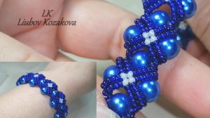 Браслет из бисера и бусин (203)/Мастер Класс