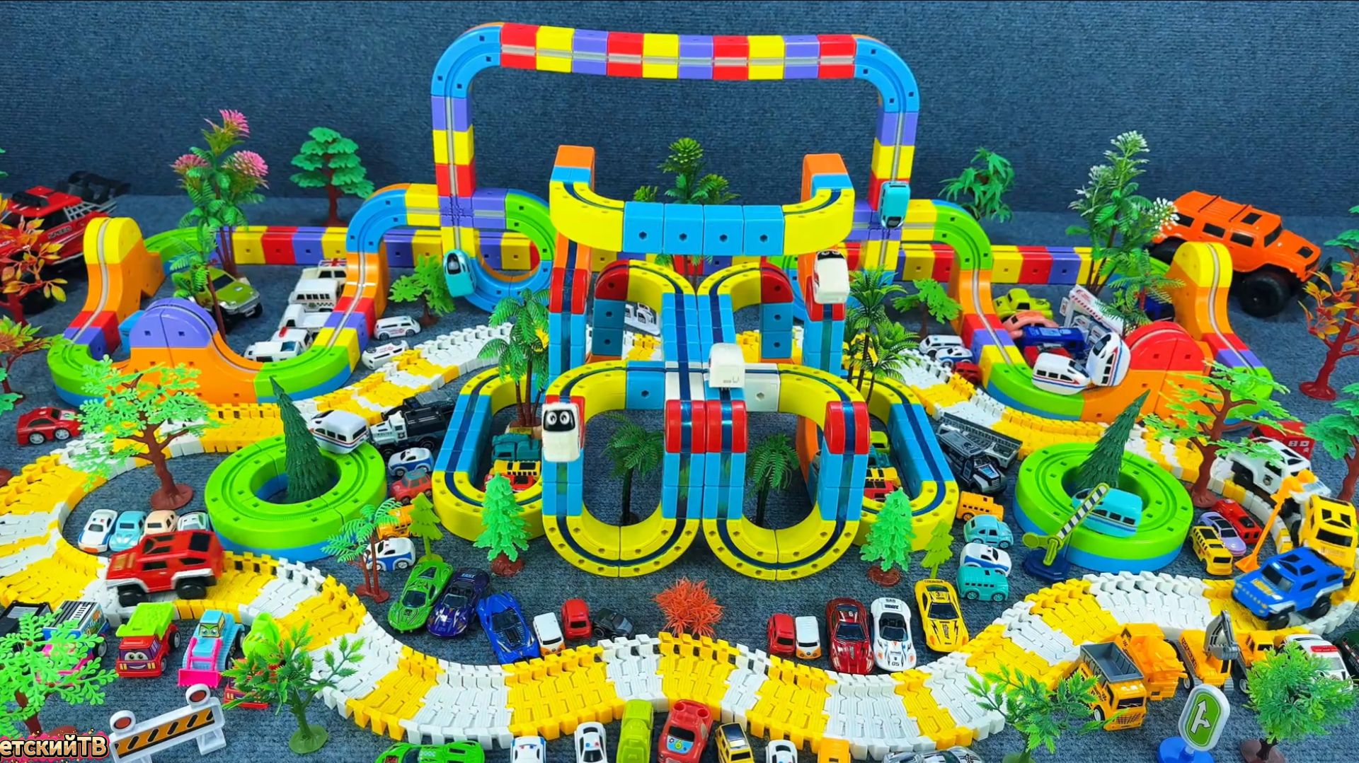 Магнитная Трасса для Машинок! Антигравитационный Трек Игрушка Мультики для детей