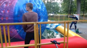 1172 23.05.2021 г Орёл парк ККЗ Юбилейный аттракцион Кузнечик Водный шар тир батут бассейн воздушный