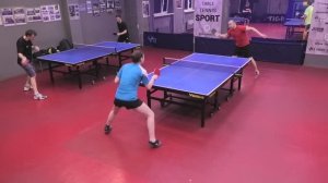 отбор Корсовский В. (491) - Монаенкова В. (496) 10.03 настольный теннис Малиновый 400+ турнир