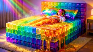Какую кровать своей мечты выбрали бы Вы? ✨ Невероятно приятная ИИ-анимация как в Мультики!