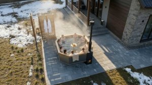 Сибирская купель с боковой печью