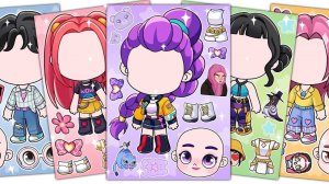 ТОКА БОКА DIY K-POP Demon HUNTERS X Avatar World Sticker Book Руми мира Зои Джину Рома