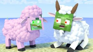 Лучшая смешная история о любви Стива-Козла и Алекса-овцы. Майнкрафт Мультик