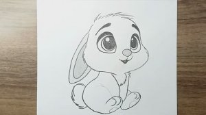 Как нарисовать чудесного крольчонка 🐥💖 Простой и понятный рисунок
