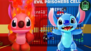 Побег Стича из тюрьмы Огонь против воды! #Obby Игровой процесс #roblox