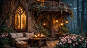 Приют древнего древа | Эльфийская музыка: арфа и флейта | Для отдыха и чтения