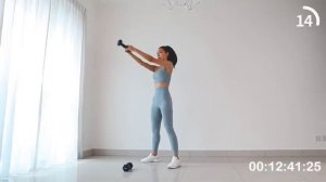 📹 Тренировка всего тела с гантелями, разработанная специально для начинающих! 💦 →  #MIZI