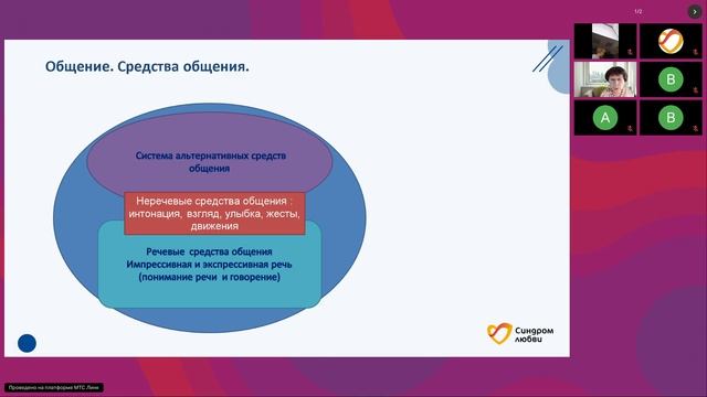 Запись вебинара Развитие речи ребенка с синдромом Дауна раннего возраста 12.03.2026