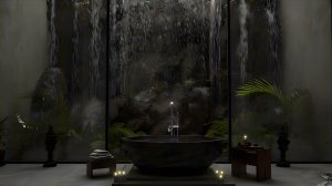 Расслабьтесь в вашем собственном спа-центре. 🧘♀️💧 Звуки водопада для дзен-медитации или сна.