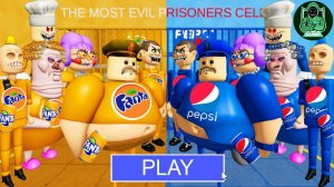 Боссы ФАНТЫ против боссов ПЕПСИ! ПОБЕГ БАРРИ ИЗ ТЮРЬМЫ! #роблокс #обби