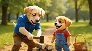 🍊🚜 Маленький щенок управляет трактором, чтобы собрать урожай апельсинов и поймать подлого вора на