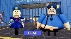 Девушка-полицейский! Два игрока сбегают из тюрьмы Барри v2 в roblox