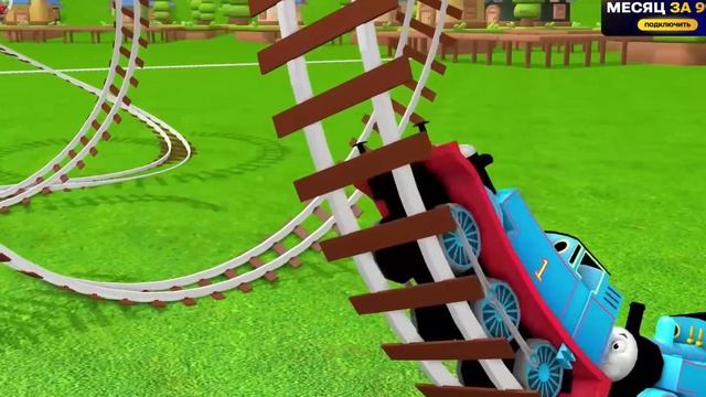 Гонки поездов с героями Марвел. Танос, Железный человек,Человек паук. Мультфильма щенячий патруль