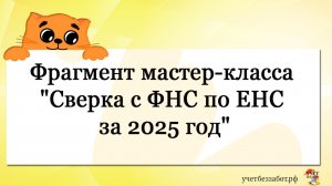 Фрагмент мастер-класса "Сверка с ФНС по ЕНС за 2025 год"
