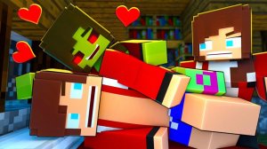 Джей Джей - ЗОМБИ - любовь. Майнкрафт Мультик