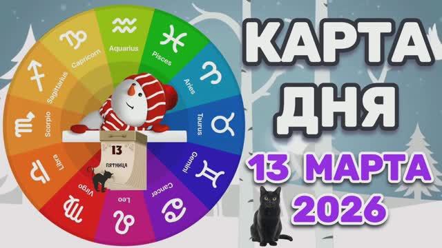 "КАРТА ДНЯ" на 13 МАРТА 2026 года (карты ТАРО)!!! смотреть онлайн