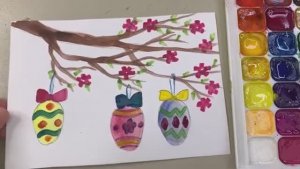 РИСУНОК на ПАСХУ ЛЕГКО и ПРОСТО! Идеи открытки на Пасху своими руками!