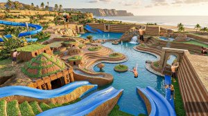 300 дней строительства водного парка с подземным туннелем, ручным инструментом.