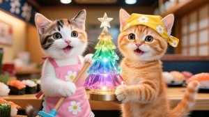 Рыжик и Муму работают в суши-магазине, чтобы подготовить