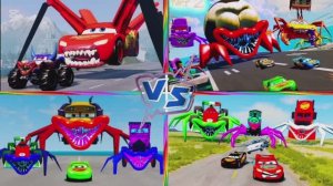 МОЛНИЯ МАККУИН vs ПАУЧОК‑МОНСТР — ГОНОЧНО‑ТАНЦЕВАЛЬНЫЙ БАТТЛ под EDM! 🚗