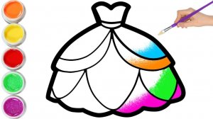 Мультик для детей-Рисование ПЛАТЬЕ ПРИНЦЕССЫ для детей/Как нарисовать ПЛПТЬЕ ПРИНЦЕССЫ