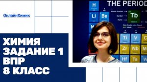 Задание 1 Разбор образца ВПР ХИМИЯ 8 класс 2026 • ОнлайнХимик • Репетитор по химии Корешкова Ирина
