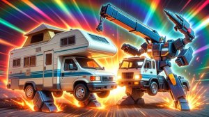 ВАУ! Автодом и Подъёмный Кран → Мощные Роботы! 💥✨