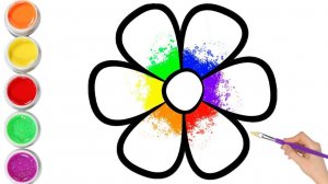 Мультик для детей-Рисование ЦВЕТКА для детей/Как нарисовать ЦВЕТОЧЕК для детей