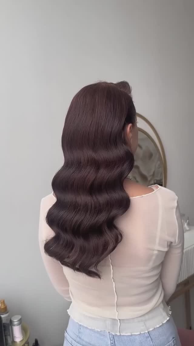 Роскошная голливудская волна - вечная и актуальная классика #прическа #укладка #волосы #локоны