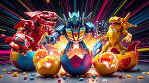 ВАУ! Яйца Динозавров Лопаются и Собираются в Гигантских Роботов! 💥✨