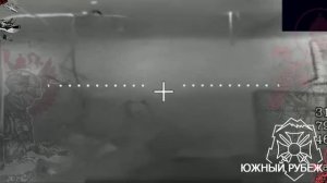 Уничтожение укрытия живой силы противника операторами БПЛА.