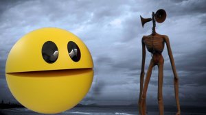 Pacman (пакмен) против сиреноголового в реальной жизни
