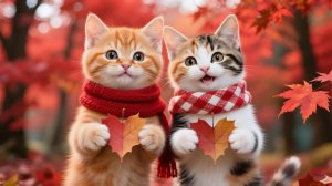 🍁 Осенний листопад: Папин подарок и сладкий сюрприз от Рыжика и Муму